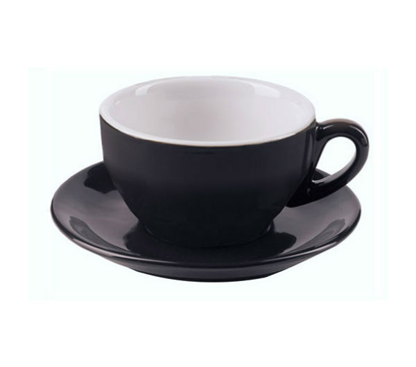 "MILANO" Cappuccino Cups (IPA) 204ml - black